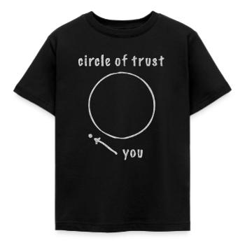circle of trust, circle symbol, circle sign, circle - Kids' T-Shirt - black - Front - AI Model Kid Female (0cm)