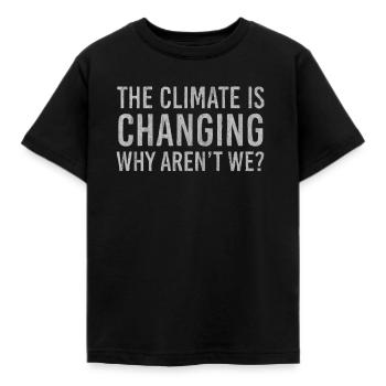 Klimawandel, aktivist, umweltschutz, naturschutz, - Kinder T-Shirt - Schwarz - Vorne - AI Model Kid Female (0cm)