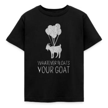 Chèvre, chèvres, drôle de chèvre, animaux de la ferme, ferme - T-shirt Enfant - noir - Devant - AI Model Kid Female (0cm)
