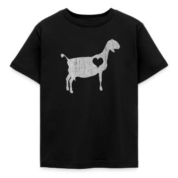 Chèvre, chèvres, drôle de chèvre, animaux de la ferme, ferme - T-shirt Enfant - noir - Devant - AI Model Kid Female (0cm)