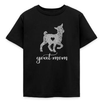 Chèvre, chèvres, drôle de chèvre, animaux de la ferme, ferme - T-shirt Enfant - noir - Devant - AI Model Kid Female (0cm)