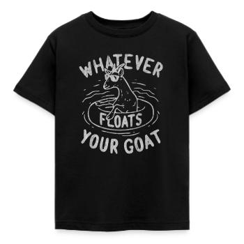 Chèvre, chèvres, drôle de chèvre, animaux de la ferme, ferme - T-shirt Enfant - noir - Devant - AI Model Kid Female (0cm)