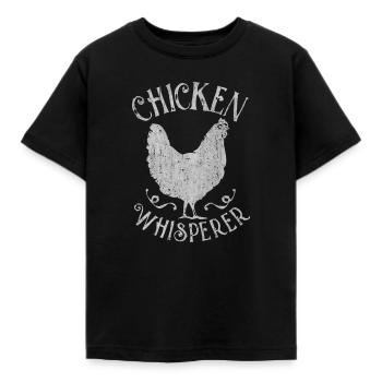 Poulet, poulet, poulet, poulet, coq, loin - T-shirt Enfant - noir - Devant - AI Model Kid Female (0cm)