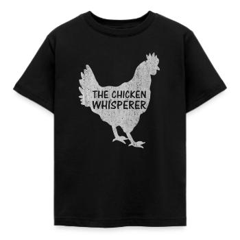 Poulet, poulet, poulet, poulet, coq, loin - T-shirt Enfant - noir - Devant - AI Model Kid Female (0cm)