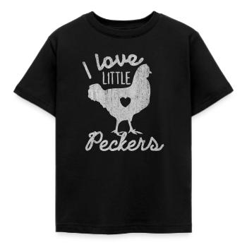 Poulet, poulet, poulet, poulet, coq, loin - T-shirt Enfant - noir - Devant - AI Model Kid Female (0cm)