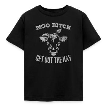Vache, Vaches, Animaux de ferme, Animaux de ferme Vaches, Lait - T-shirt Enfant - noir - Devant - AI Model Kid Female (0cm)
