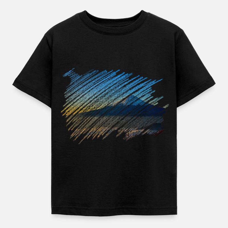 Berg - Kinder T-Shirt - Schwarz