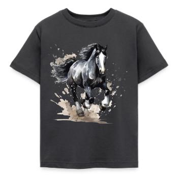 Cheval sauvage - T-shirt Enfant - charbon - Devant - AI Model Kid Female (0cm)