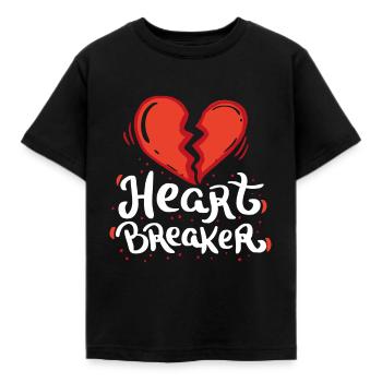 Heartbreaker Liebe Herz Romantik Beziehung Herz - Kinder T-Shirt - Schwarz - Vorne - AI Model Kid Female (0cm)
