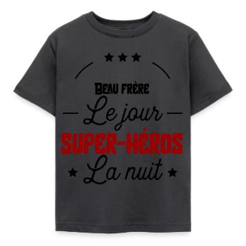 Super héros Beau frère cadeau - T-shirt Enfant - charbon - Devant - AI Model Kid Female (0cm)