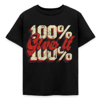 100% 100% devis - T-shirt Enfant - noir - Devant - AI Model Kid Female (0cm)