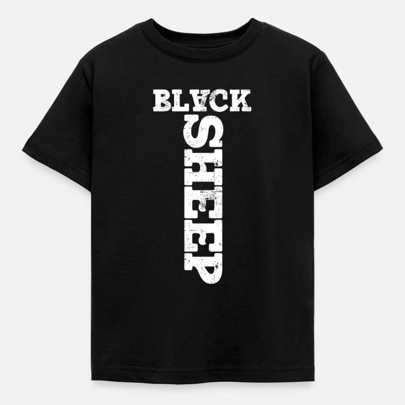 Black Sheep Retro - Kinder T-Shirt - Schwarz