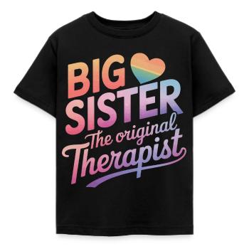 Sister Sibling Family - Kids' T-Shirt - black - Front - AI Model Kid Female (0cm)