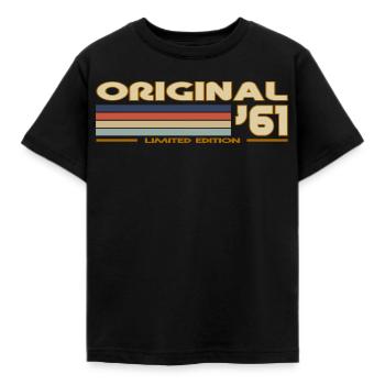 1961 - T-shirt Enfant - noir - Devant - AI Model Kid Female (0cm)