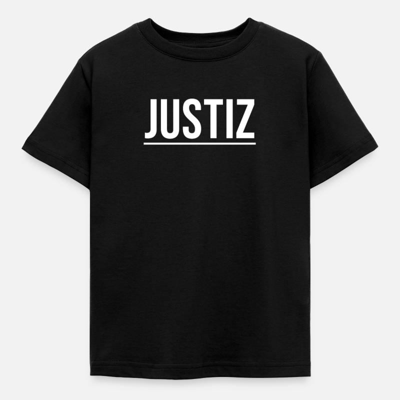 Einfaches dunkles Justiz Shirt Geschenkidee - Kinder T-Shirt - Schwarz