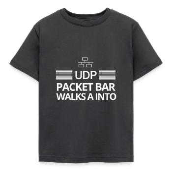 Le paquet UDP entre dans un bar - T-shirt Enfant - charbon - Devant - AI Model Kid Female (0cm)