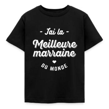J'AI LA MEILLEURE MARRAINE DU MONDE - T-shirt Enfant - noir - Devant - AI Model Kid Female (0cm)