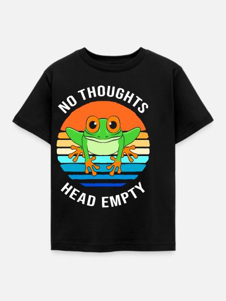 Frosch Laubfrosch - Kinder T-Shirt - Schwarz