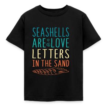 Shell collector shell - Kids' T-Shirt - black - Front - AI Model Kid Female (0cm)