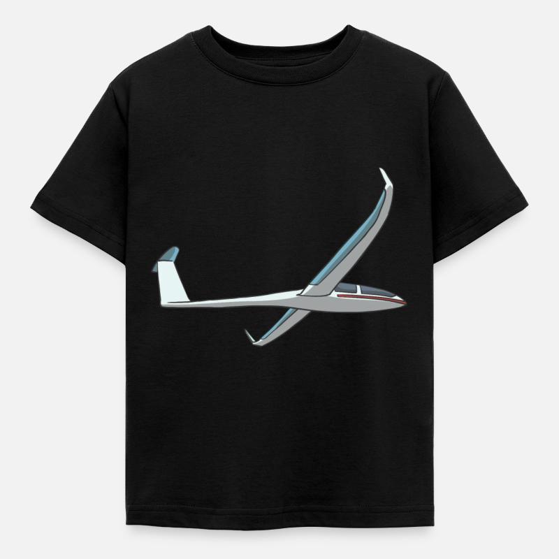 Glider flight glider glider - Kids' T-Shirt - black