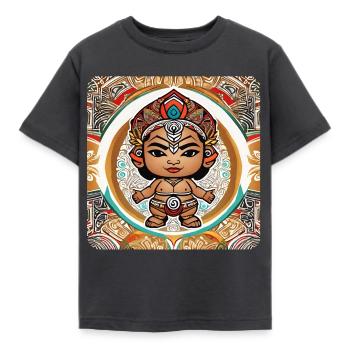 Mystic Shaman - Kids' T-Shirt - dark grey - Front - AI Model Kid Female (0cm)