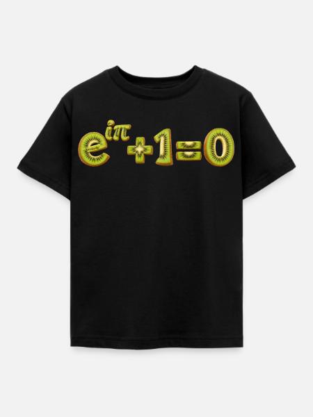Euler Kiwi Mathematik-Identität - Kinder T-Shirt - Schwarz