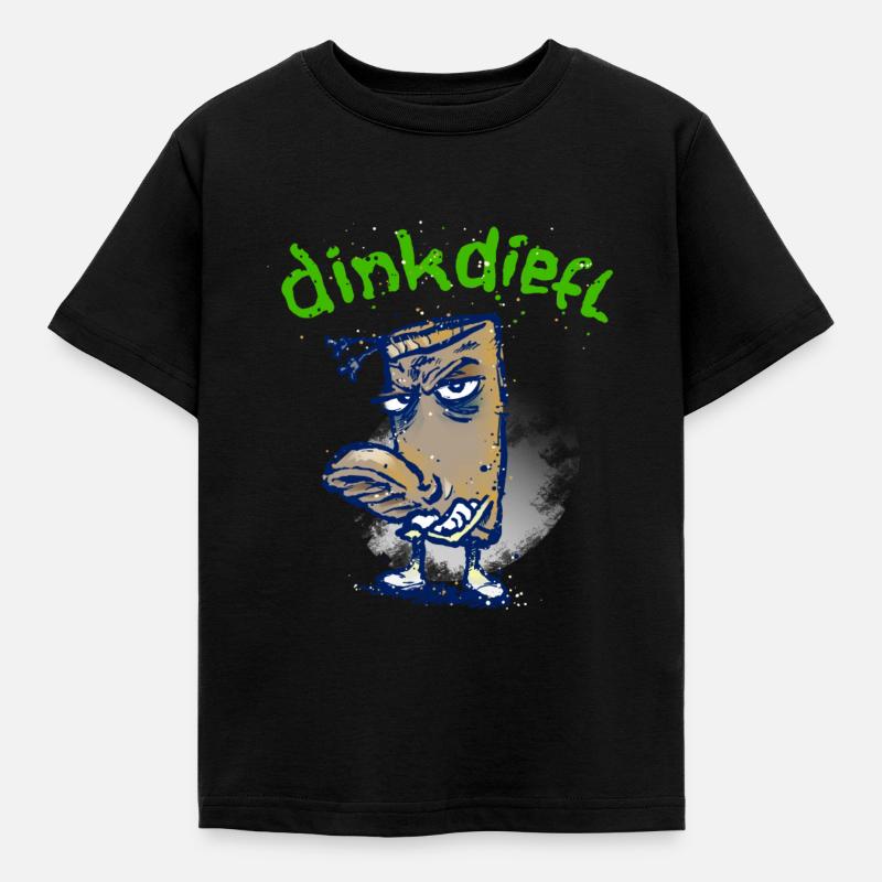 Dinkdiefl - Kinder T-Shirt - Schwarz