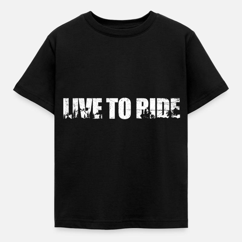 motorcycle - Kids' T-Shirt - black