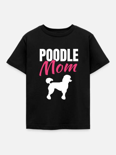 Pudel Zwergpudel Caniche Geschenk - Kinder T-Shirt - Schwarz