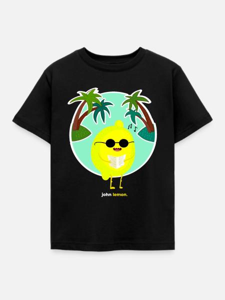 Tropisch - Kinder T-Shirt - Schwarz