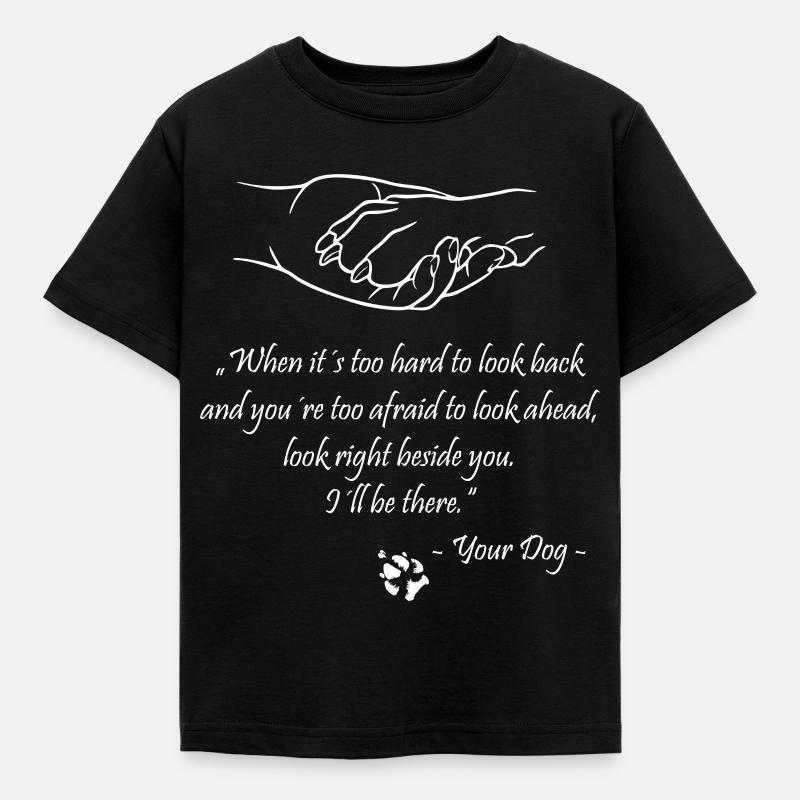 Quand c'est trop difficile de regarder en arrière .... - T-shirt Enfant - noir