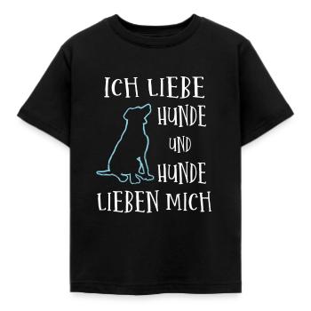 Hundeliebe Hundefreund Geschenk - Kinder T-Shirt - Schwarz - Vorne - AI Model Kid Female (0cm)