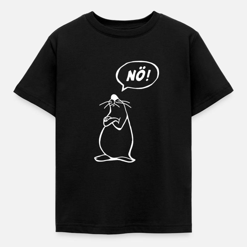 NÖ Maus - Kinder T-Shirt - Schwarz