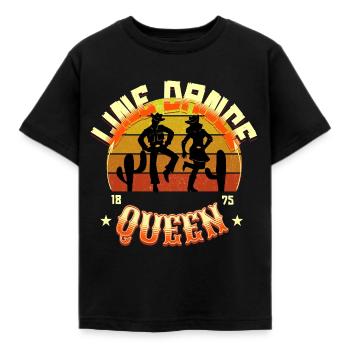 Country Western Dancing Cowboy Line Dance - Kids' T-Shirt - black - Front - AI Model Kid Female (0cm)