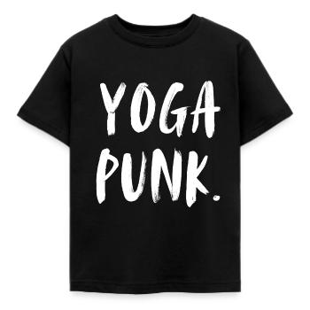 yoga punk. yoga fan and freak. yoga forever - Kinder T-Shirt - Schwarz - Vorne - AI Model Kid Female (0cm)