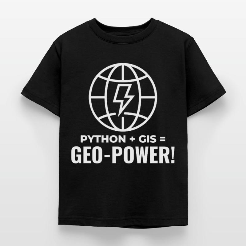 Python GIS Geo-Power Programming Geospatial Kids' T-Shirt