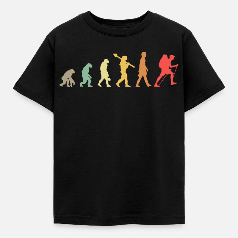 Evolution Hiking Wander - Kids' T-Shirt - black