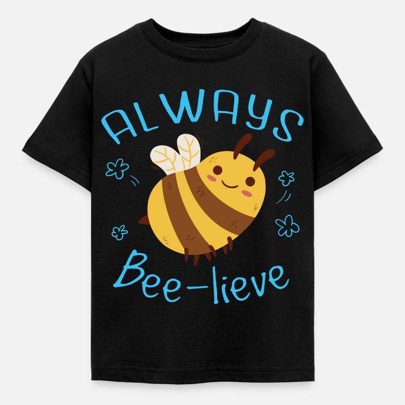 Cute Bumblebee - Kids' T-Shirt - black