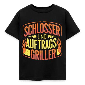 Schlosser und Auftragsgriller - Kinder T-Shirt - Schwarz - Vorne - AI Model Kid Female (0cm)