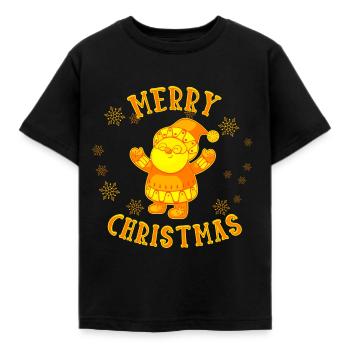 Santa Claus Frohe Weihnachten Christmas - Kinder T-Shirt - Schwarz - Vorne - AI Model Kid Female (0cm)
