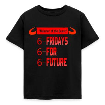 Fridays For Future 666 - Kids' T-Shirt - black - Front - AI Model Kid Female (0cm)