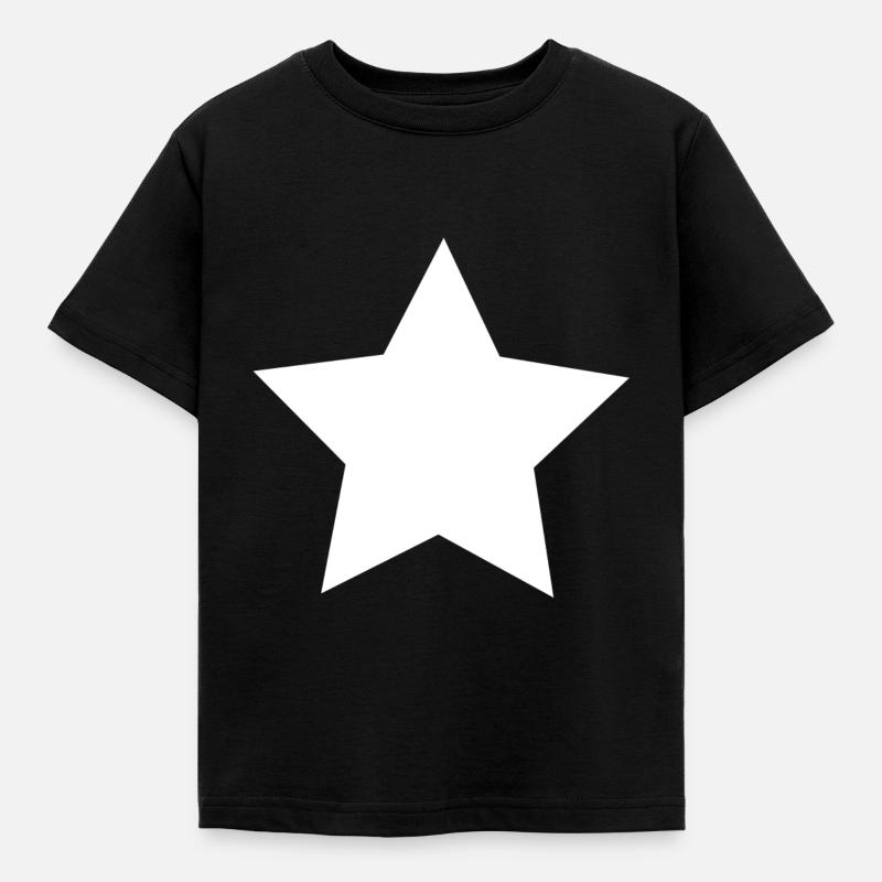 Étoile blanche - T-shirt Enfant - noir
