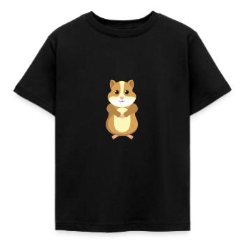 Hamster Hamster Ham Der Hamster Hammy - Kinder T-Shirt - Schwarz - Vorne - AI Model Kid Female (0cm)