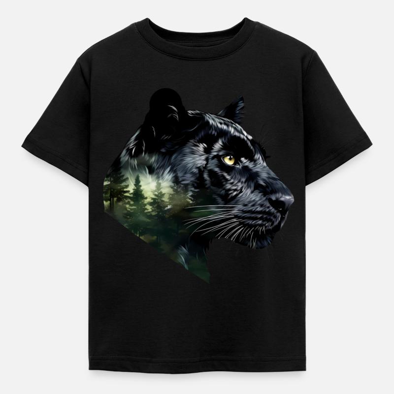 Panther - Kinder T-Shirt - Schwarz