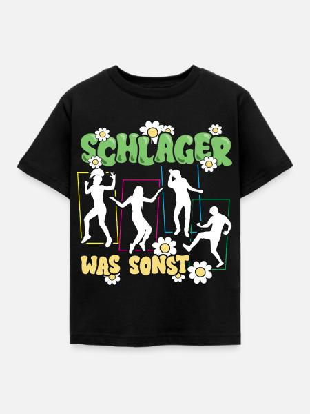 Schlager was sonst Musik - Kinder T-Shirt - Schwarz