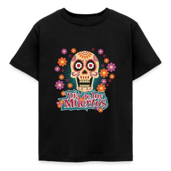 Dia de los Muertos - Kinder T-Shirt - Schwarz - Vorne - AI Model Kid Female (0cm)