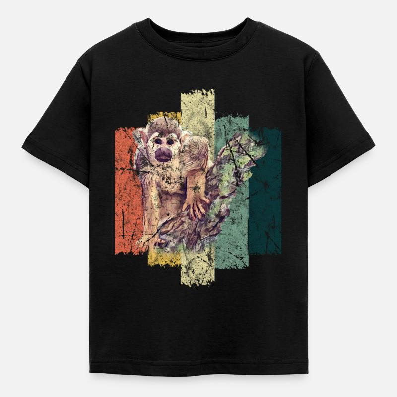 Affe - Kinder T-Shirt - Schwarz