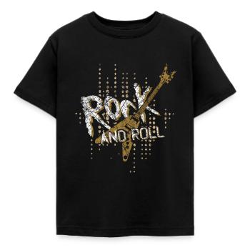 music - Kids' T-Shirt - black - Front - AI Model Kid Female (0cm)