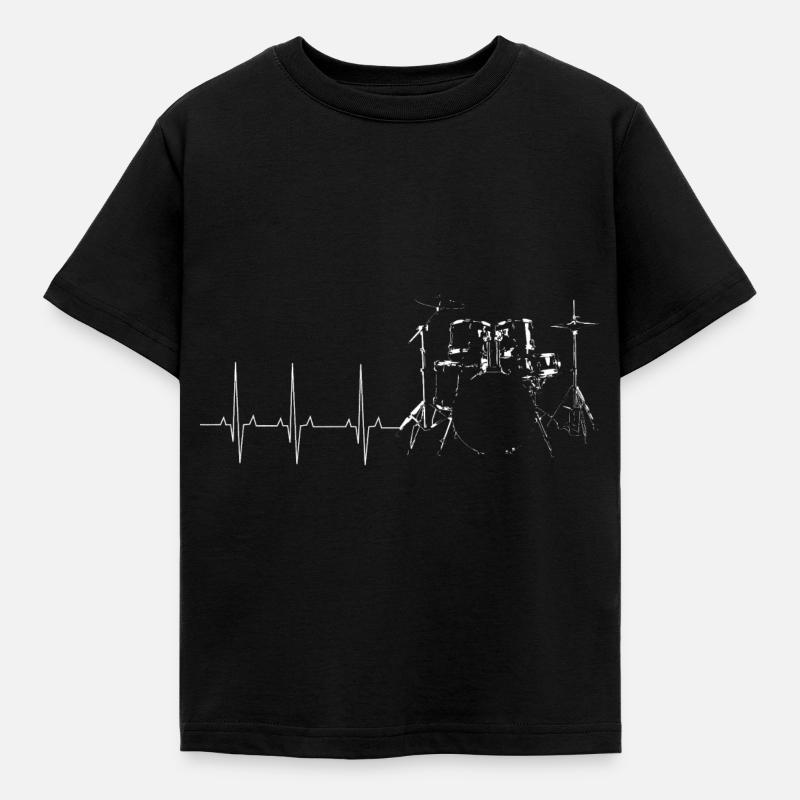 Trommel - Kinder T-Shirt - Schwarz