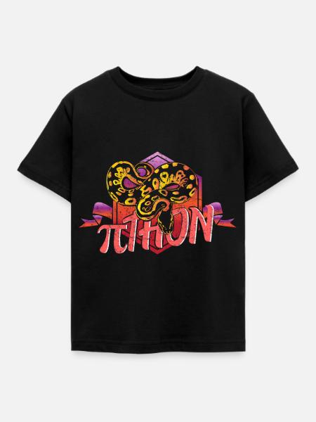 Pi Mathematik Python - Kinder T-Shirt - Schwarz